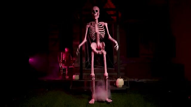 Whether you're hosting a haunted house party or simply want to impress the neighborhood, this exclusive 8FT Animated Giant Pink Skeleton Decoration will definately make an impact. We like to call her Ms. Vanderbones!